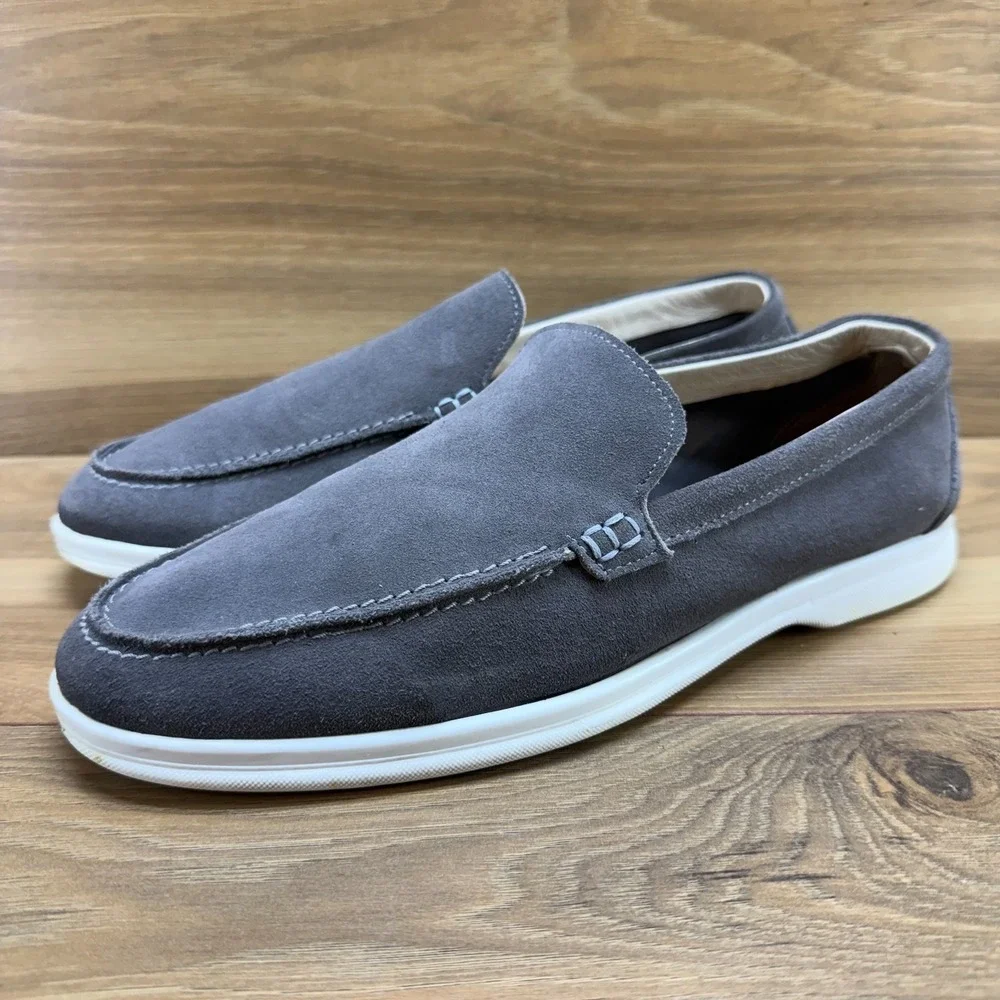 TOMBOLINI Summer Walk Venetian Loafer Mens 8 EU 41 Gray Suede Moc Toe Casual